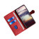 iPhone 14 Plus Skin Feel Magnetic Buckle Leather Phone Case - Red