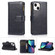 iPhone 14 Plus Multifunctional 9 Card Slots Leather Case  - Black