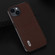iPhone 14 Plus ABEEL Genuine Leather Luxury Black Edge Phone Case - Coffee