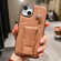 iPhone 14 Plus Side Leather Rotation Card Holder Phone Case - Brown