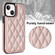 iPhone 14 Plus Double Buckle Rhombic PU Leather Phone Case - Rose Gold