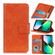 iPhone 14 Plus Nappa Texture Leather Case - Orange