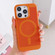 iPhone 14 Plus Grid Cooling MagSafe Magnetic Phone Case - Orange Yellow