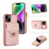 iPhone 14 Plus Card Slot Leather Phone Case - Pink