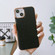 iPhone 14 Plus Genuine Leather Ostrich Texture Nano Case  - Black