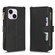 iPhone 14 Plus Litchi Texture Zipper Leather Phone Case - Black
