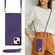 iPhone 14 Plus Cross-body Square Dual-Buckle Card Flip Wallet Phone Case - Purple