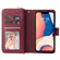 iPhone 14 Plus 9 Card Slots Zipper Wallet Bag Leather Phone Case  - Wine Red