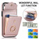 iPhone 14 Plus Anti-theft RFID Card Slot Phone Case - Rose Gold