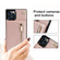 iPhone 14 Plus Cross-body Zipper Square Phone Case with Holder  - Rose Gold