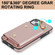 iPhone 14 Plus Zipper Card Bag Phone Case with Dual Lanyard - Rose Gold