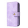 iPhone 14 Plus Multifunctional Card Slot Zipper Wallet Flip Leather Phone Case - Purple