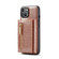 iPhone 14 Plus DG.MING M3 Series Glitter Powder Card Bag Leather Case - Rose Gold
