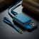 iPhone 14 Plus JEEHOOD C22 Series Zipper Wallet Phone Case with Long and Short Lanyard - Blue
