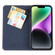iPhone 14 Plus GEBEI Top-grain Horizontal Flip Leather Phone Case - Blue
