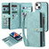 iPhone 14 Plus Zipper Wallet Detachable MagSafe Leather Phone Case - Blue