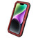 iPhone 14 Plus Shockproof Waterproof Silicone + Zinc Alloy Case - Red