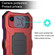 iPhone 14 Plus Life Waterproof Camshield Tri-poof Metal Phone Case with Holder - Red