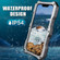 iPhone 14 Plus Life Waterproof Camshield Tri-poof Metal Phone Case with Holder - Silver