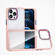 iPhone 13 Pro Max Colorful Metal Lens Ring Phone Case  - Pink