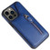iPhone 13 Pro Max Solid Color Double Buckle Zipper Shockproof Phone Case  - Blue