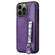 iPhone 13 Pro Max Solid Color Double Buckle Zipper Shockproof Phone Case  - Purple