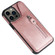 iPhone 13 Pro Max Solid Color Double Buckle Zipper Shockproof Phone Case  - Rose Gold