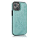 iPhone 13 Pro Max Butterflies Flowers Double Buckle PU + TPU Protective Case with Holder & Card Slots & Photo Frame  - Green