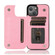 iPhone 13 Pro Max Butterflies Flowers Double Buckle PU + TPU Protective Case with Holder & Card Slots & Photo Frame  - Pink