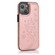 iPhone 13 Pro Max Butterflies Flowers Double Buckle PU + TPU Protective Case with Holder & Card Slots & Photo Frame  - Rose Gold