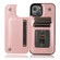 iPhone 13 Pro Max Butterflies Flowers Double Buckle PU + TPU Protective Case with Holder & Card Slots & Photo Frame  - Rose Gold