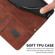 iPhone 13 Pro Max Skin Feel Heart Pattern Leather Phone Case With Lanyard  - Brown