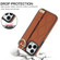 iPhone 13 Pro Max Non-slip Full Coverage Ring PU Phone Case with Wristband - Brown