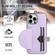 iPhone 13 Pro Max Shockproof Leather Phone Case with Card Holder - Purple