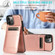 iPhone 13 Pro Max Solid Color PC + TPU Protective Case with Holder & Card Slots  - Rose Gold