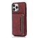 iPhone 13 Pro Max Three-fold Leather Phone Case with Card Slot & Wallet & Holder  - Wine Red