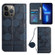 iPhone 13 Pro Max Crossbody Football Texture Magnetic PU Phone Case  - Dark Blue