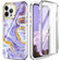 iPhone 13 Pro Max 360 Full Body Painted Phone Case  - Marble L14