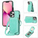 iPhone 13 Pro Max Rhombic Texture RFID Phone Case with Lanyard & Mirror - Mint Green