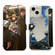 iPhone 13 Pro Max Oil Painting Pattern Mirror Leather Phone Case - Subway