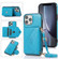 iPhone 13 Pro Max Multi-functional Cross-body Card Bag TPU+PU Back Cover Case with Holder & Card Slot & Wallet  - Blue