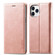iPhone 13 Pro Max LC.IMEEKE Strong Magnetic PU + Matte TPU Horizontal Flip Leather Case with Holder & Card Slots & Wallet iPhone 13 Pro - Rose Gold