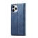 iPhone 13 Pro Max LC.IMEEKE Strong Magnetic PU + Matte TPU Horizontal Flip Leather Case with Holder & Card Slots & Wallet  - Blue