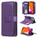 iPhone 13 Pro Max Multifunctional Magnetic Copper Buckle Horizontal Flip Solid Color Leather Case with 10 Card Slots & Wallet & Holder & Photo Frame  - Purple