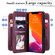 iPhone 13 Pro Max Multifunctional Magnetic Copper Buckle Horizontal Flip Solid Color Leather Case with 10 Card Slots & Wallet & Holder & Photo Frame  - Purple