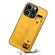 iPhone 13 Pro Max Crocodile Wristband Wallet Leather Back Cover Phone Case - Yellow