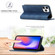 iPhone 13 Pro Max LC.IMEEKE Strong Magnetic PU + Matte TPU Horizontal Flip Leather Case with Holder & Card Slots & Wallet iPhone 13 Pro - Blue