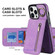 iPhone 13 Pro Max Retro Ring and Zipper RFID Card Slot Phone Case - Purple