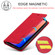 iPhone 13 Pro Max LC.IMEEKE Strong Magnetic PU + Matte TPU Horizontal Flip Leather Case with Holder & Card Slots & Wallet  - Red