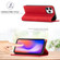 iPhone 13 Pro Max LC.IMEEKE Strong Magnetic PU + Matte TPU Horizontal Flip Leather Case with Holder & Card Slots & Wallet  - Red
